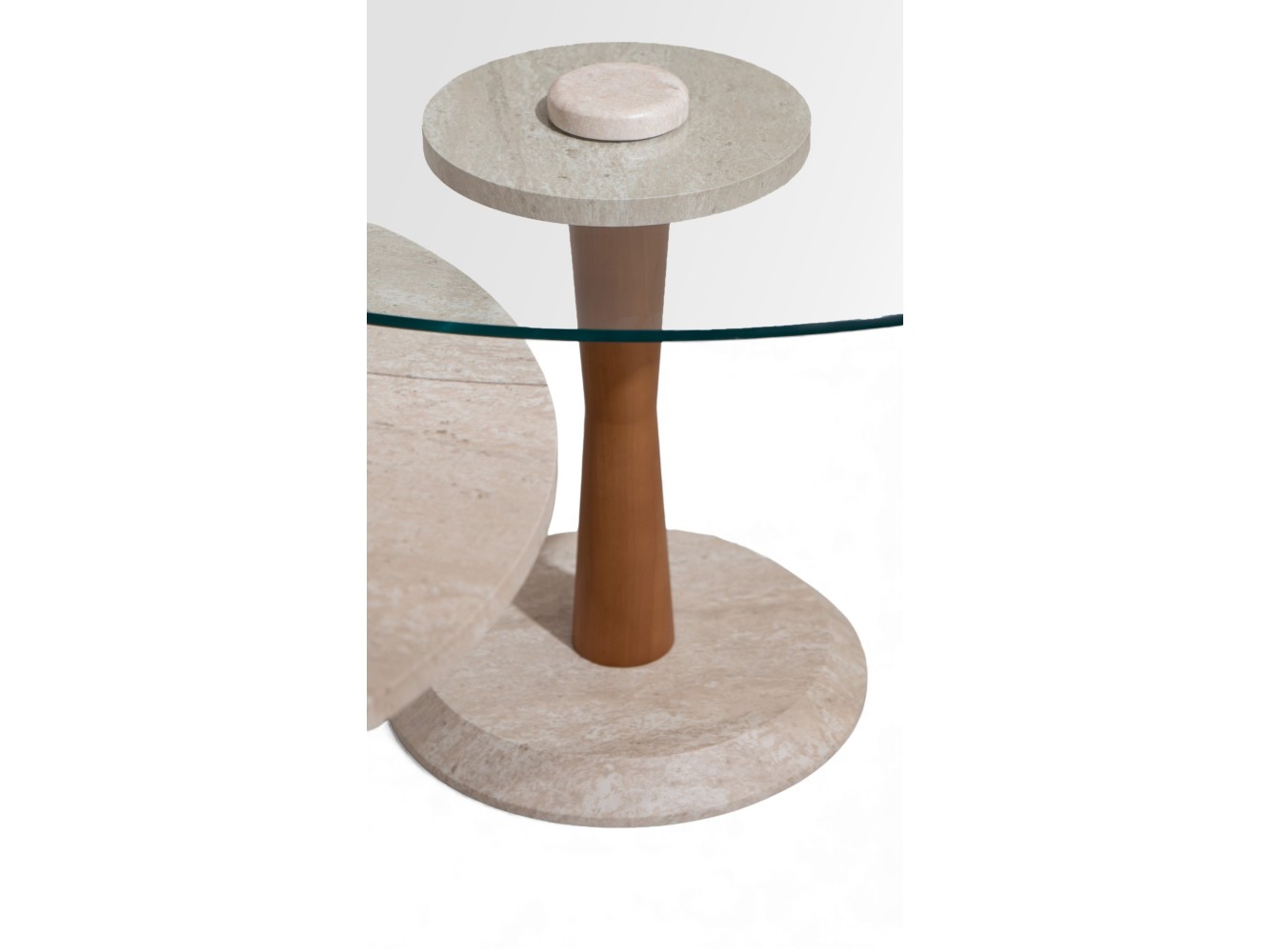 687 Walnut Travertine Set Of 3