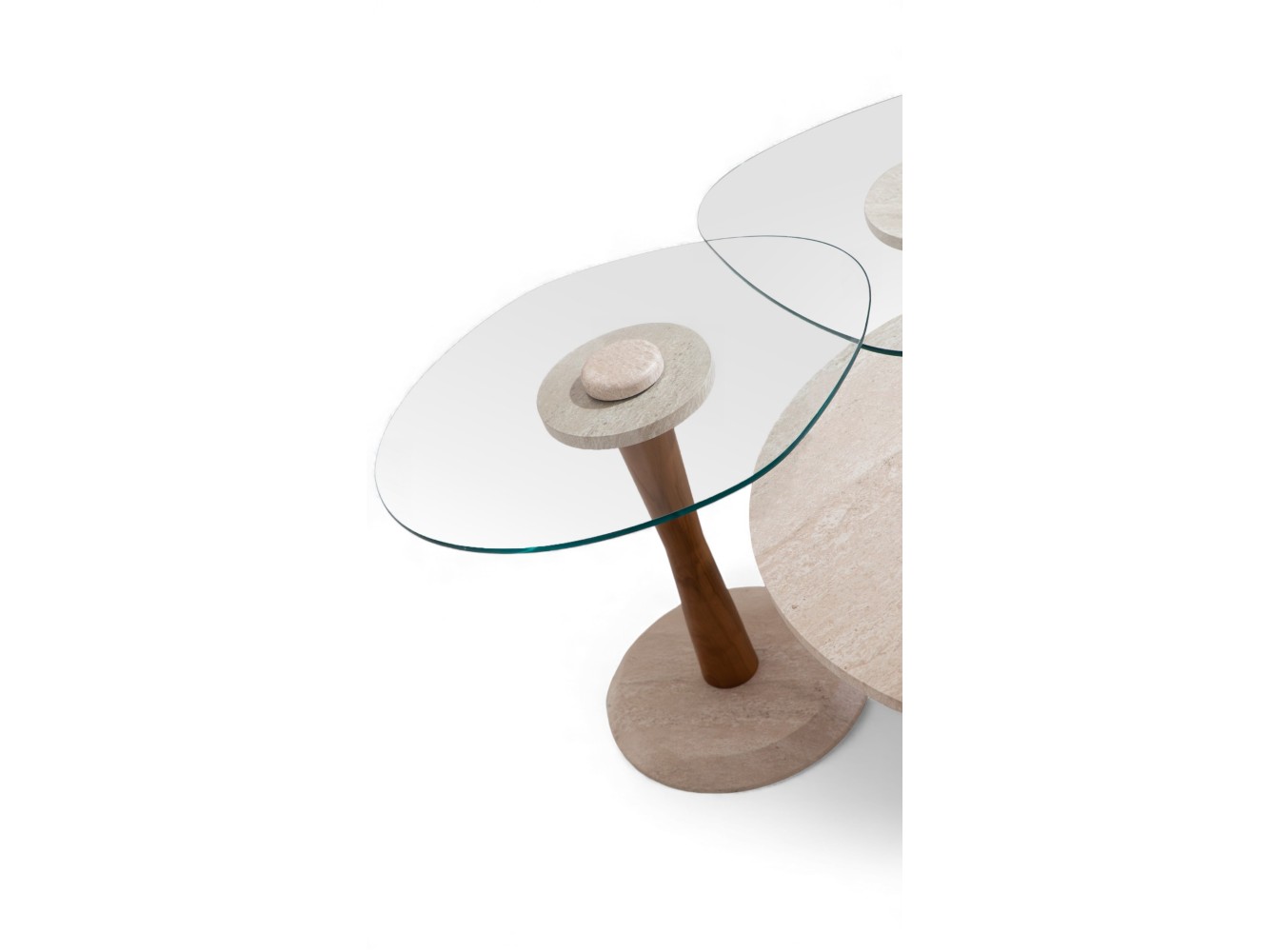 687 Walnut Travertine Set Of 3