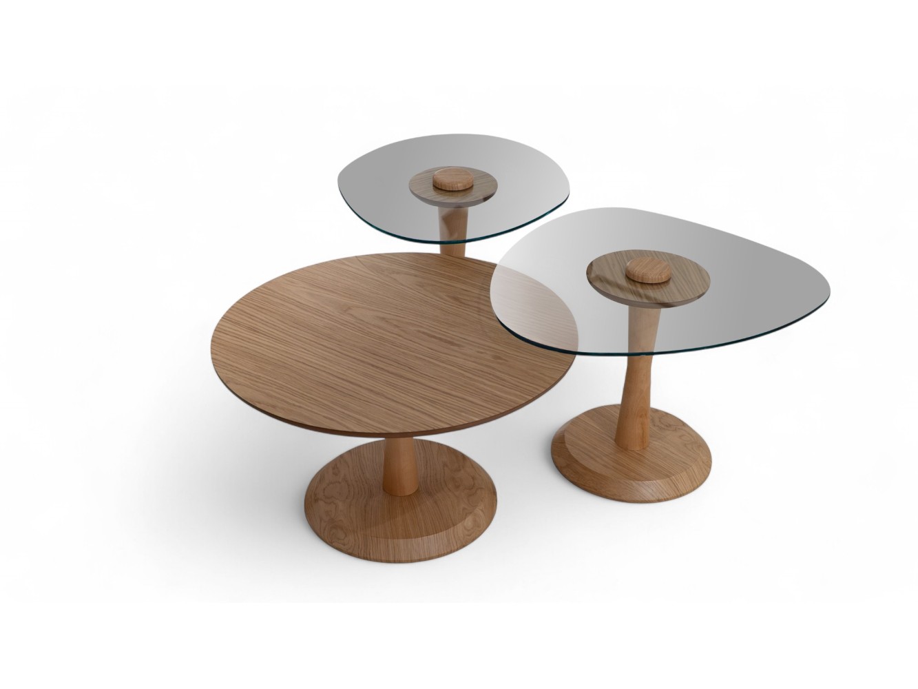 687 Light Oak Set Of 3