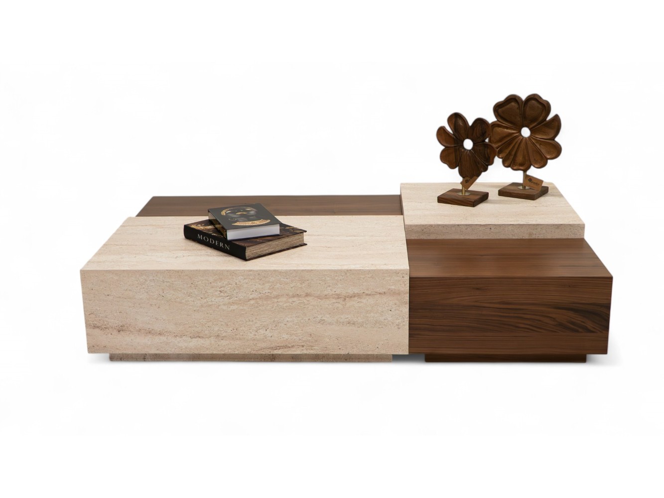 187 Walnut Travertine Set Of 4