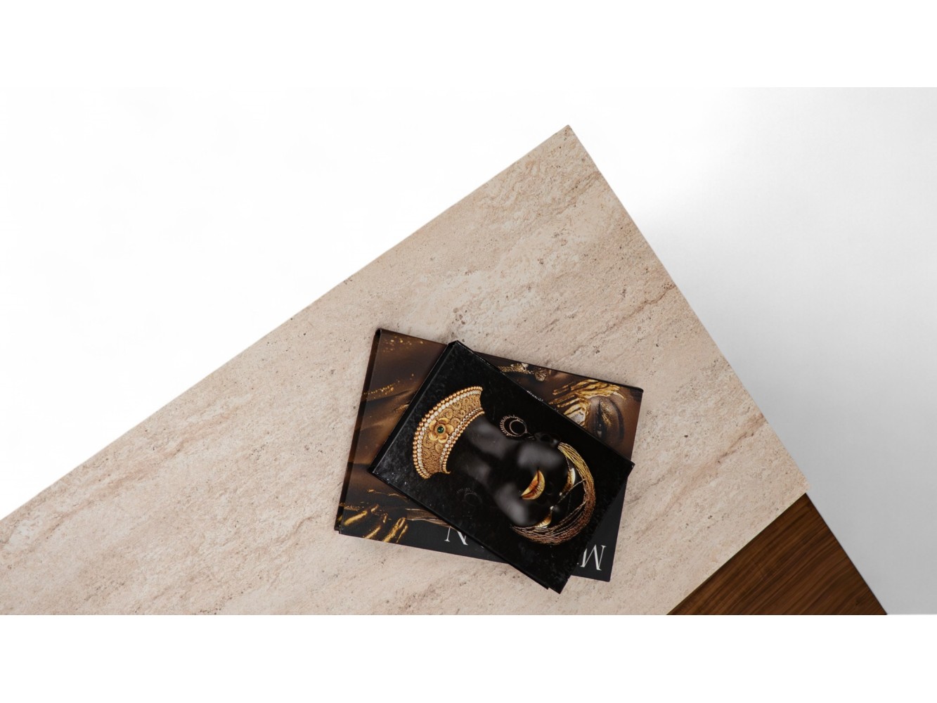 187 Walnut Travertine Set Of 4