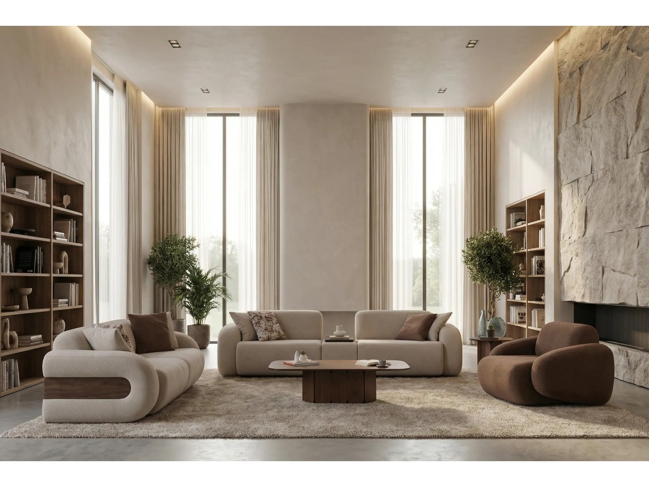 Venedik Sofa Set-3-3-1