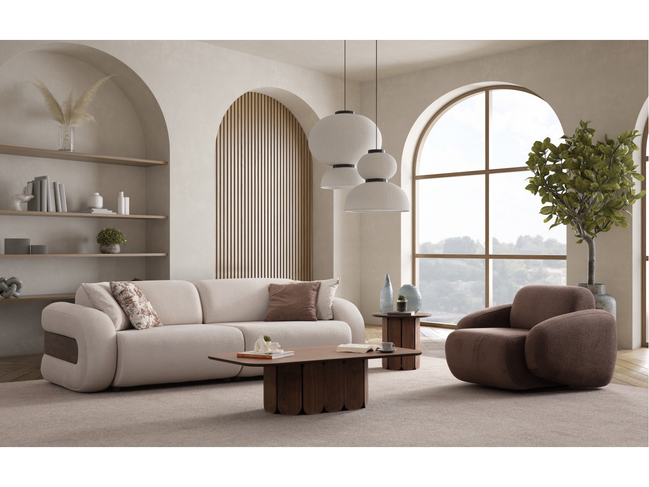 Venedik Sofa Set-3-3-1