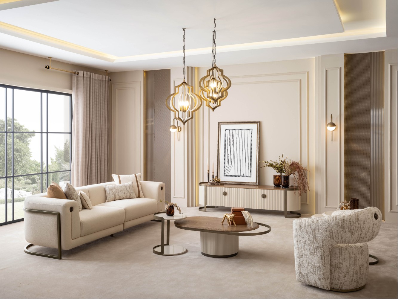 Mocha Living Room Set