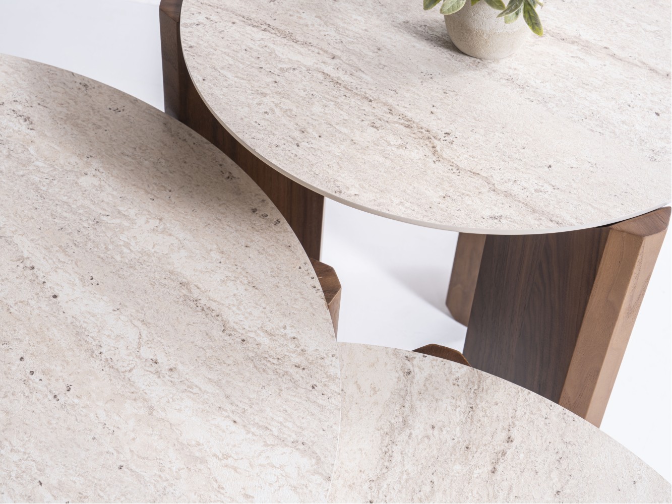 720 Walnut Travertine Set Of 3