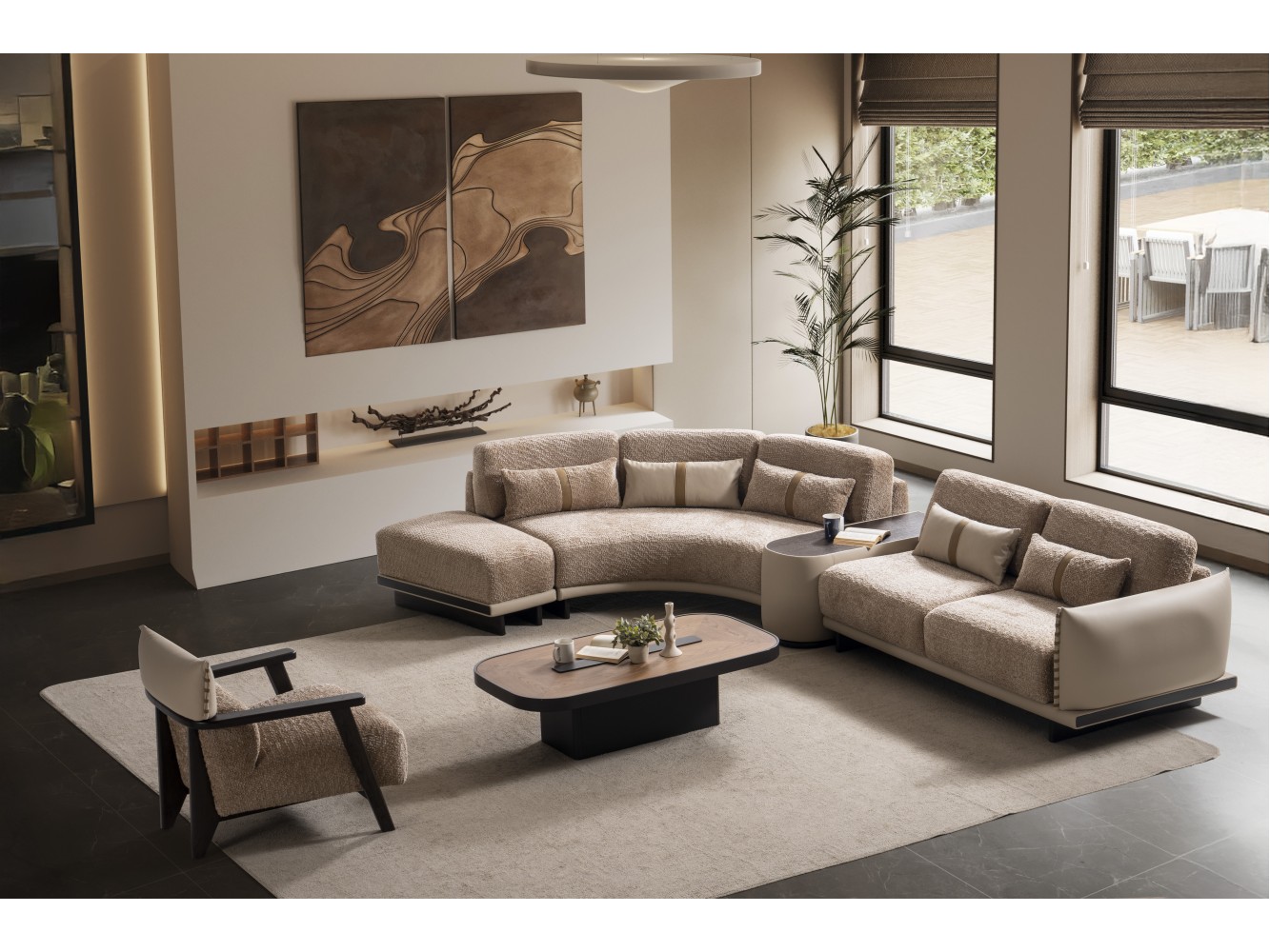 PATEK SECTIONAL AND SOFA SET BY OKAN