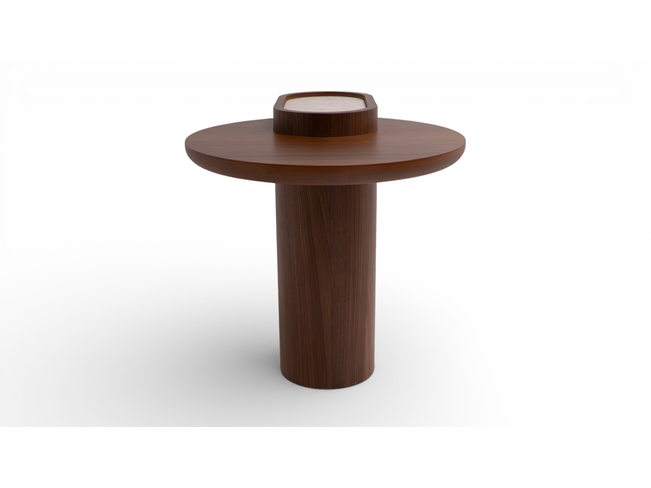 695 - 696 Walnut Travertine Set Of 2