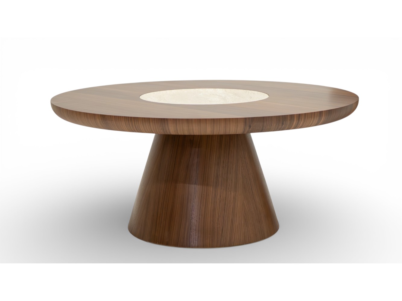 693 - 694 Walnut Travertine Set Of 2