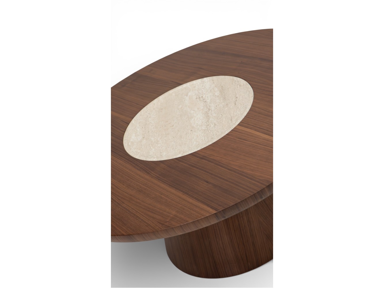 693 - 694 Walnut Travertine Set Of 2