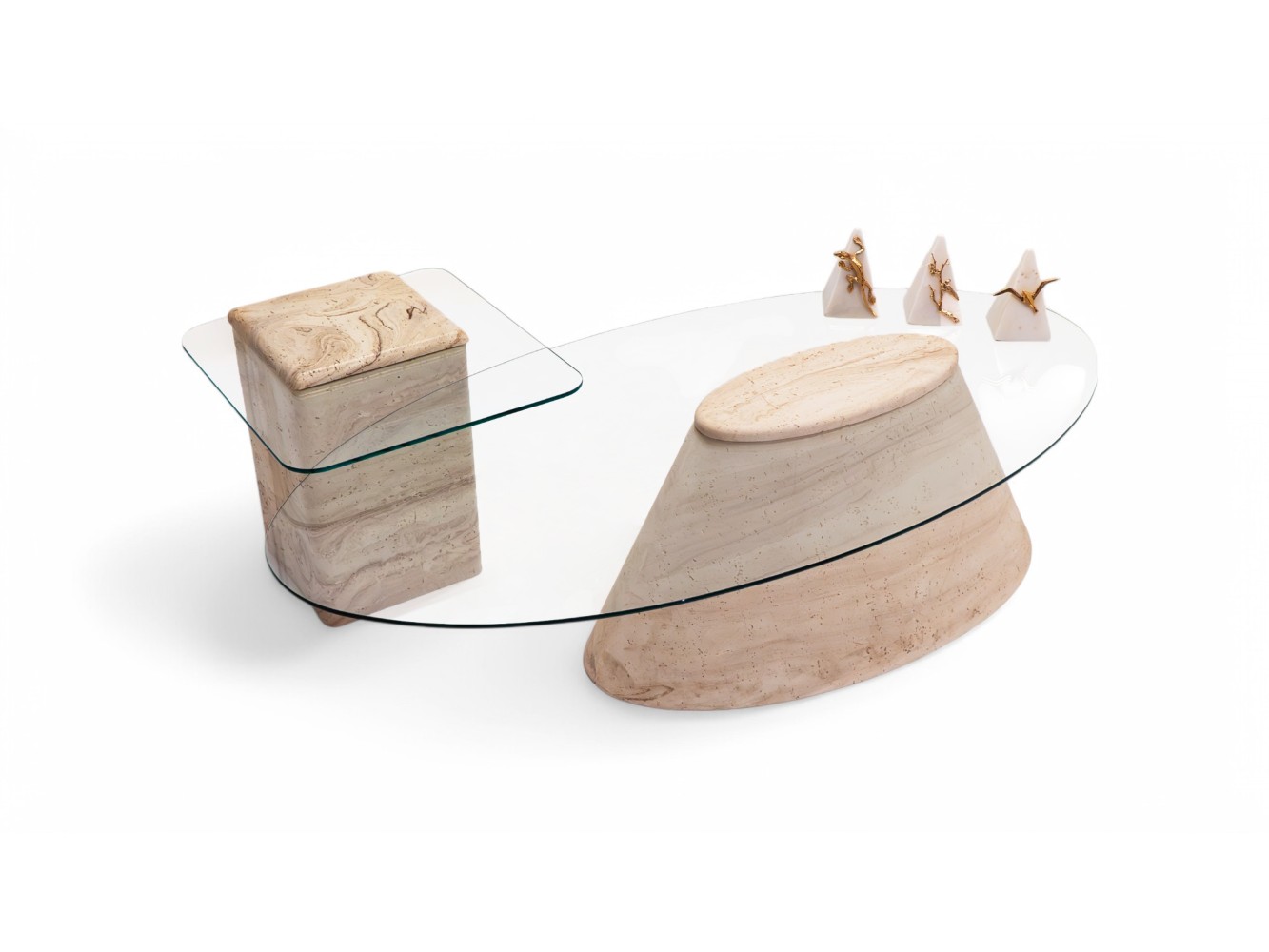 951 - 946 Travertine Set Of 2