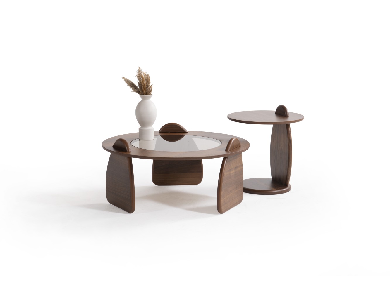 087 - 088 Walnut Bronze Set Of 2