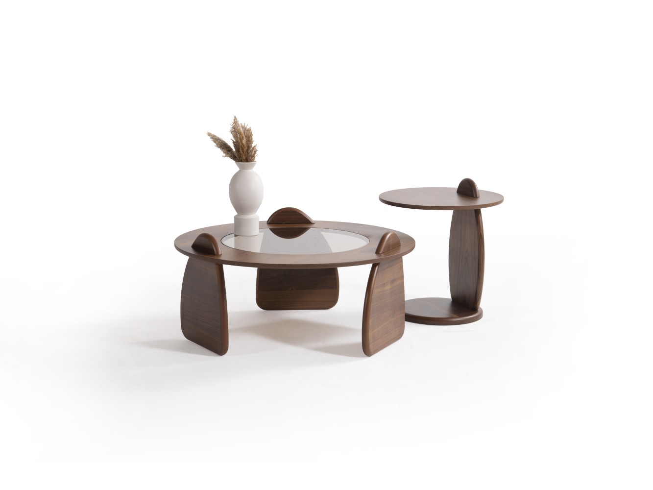 087 - 088 Walnut Bronze Set Of 2