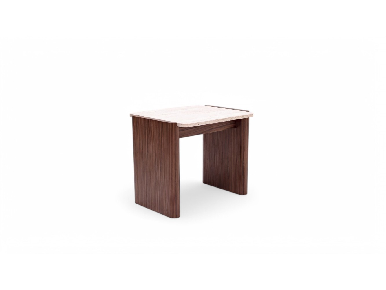 668 - 669 Walnut Travertine Set Of 2