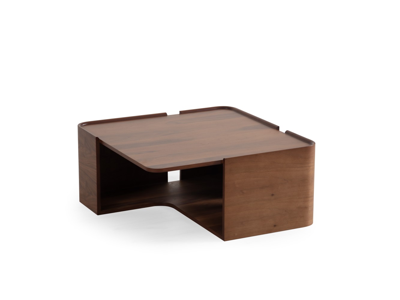 678 Walnut White Marble Set Of 2