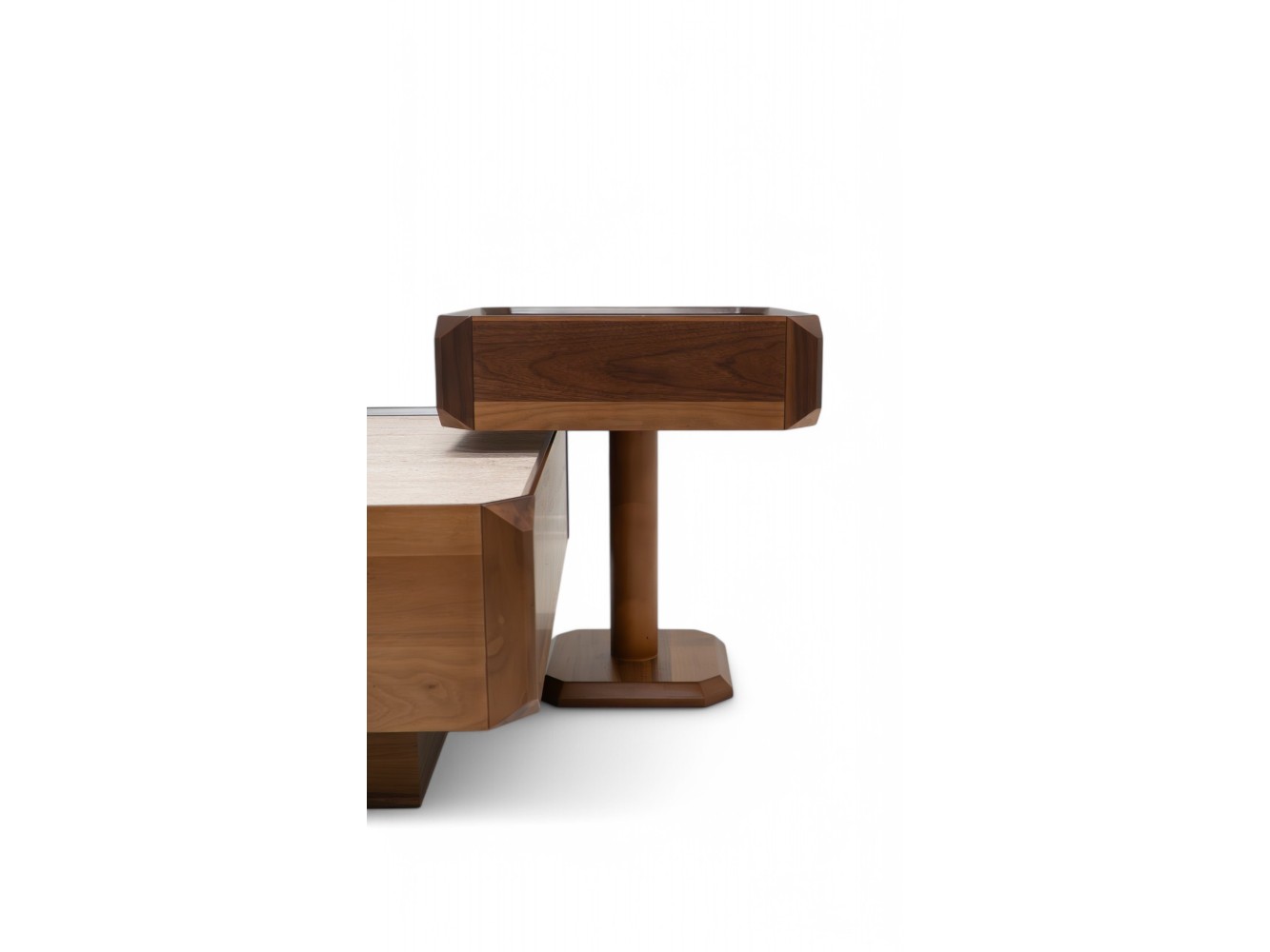 605 - 305 Walnut Travertine Set Of 2