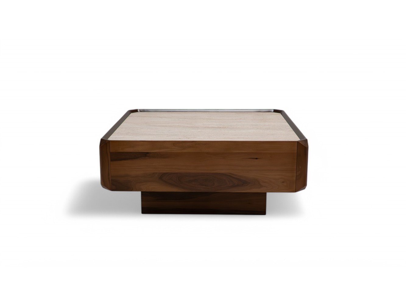 605 - 305 Walnut Travertine Set Of 2