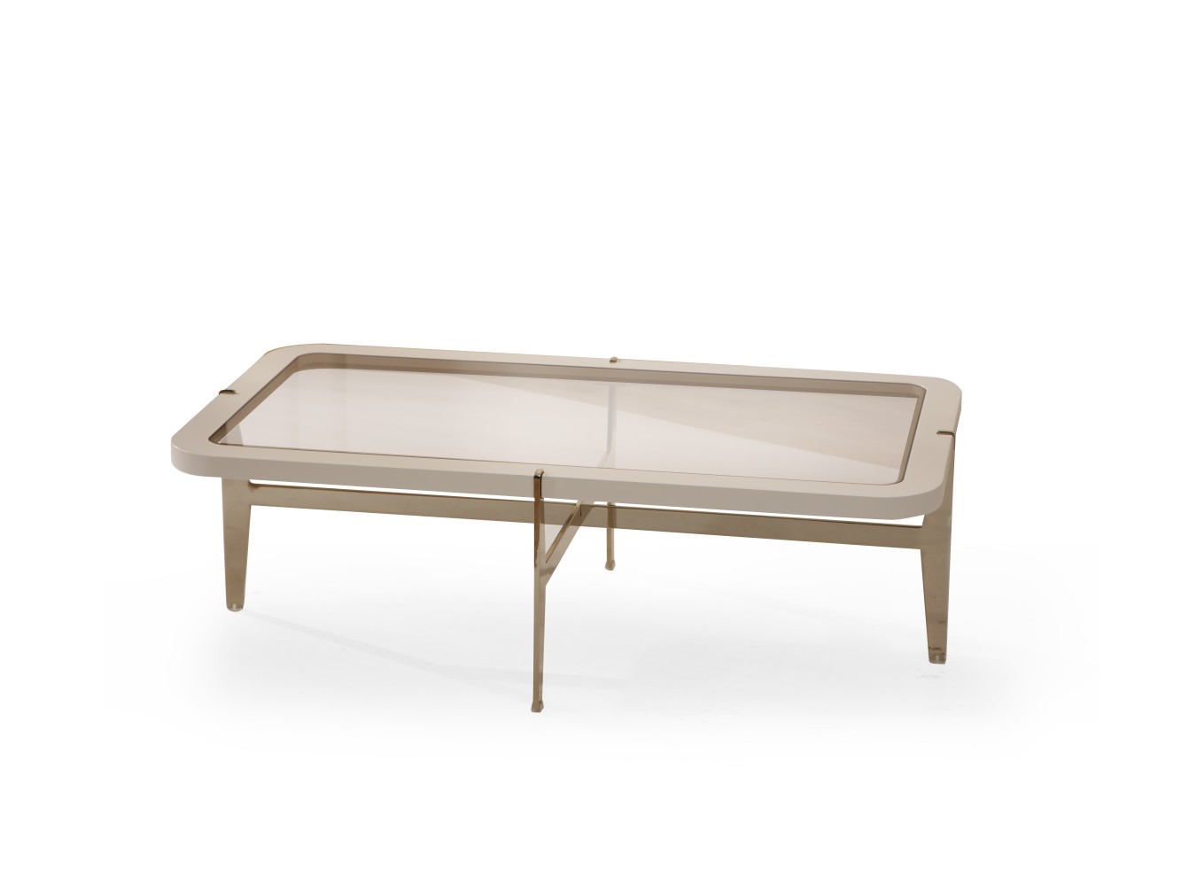 658 - 659 Cream Bronze Glass Set Of 3