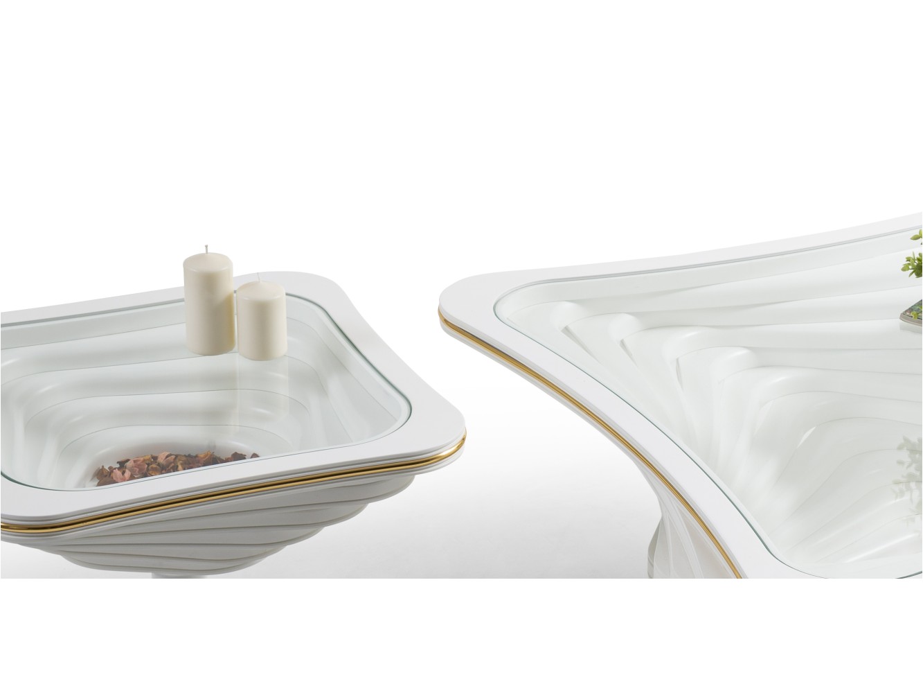 153 - 353 White Gold Line Set Of 2