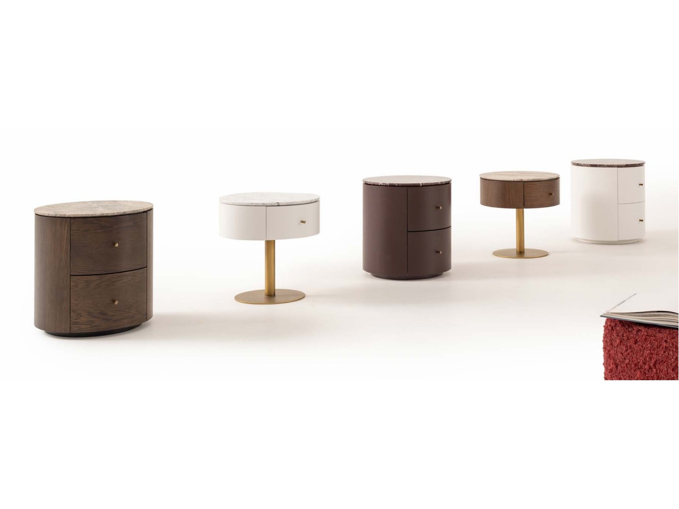 SOHO LACQUER NIGHT STAND WITH METAL LEGS