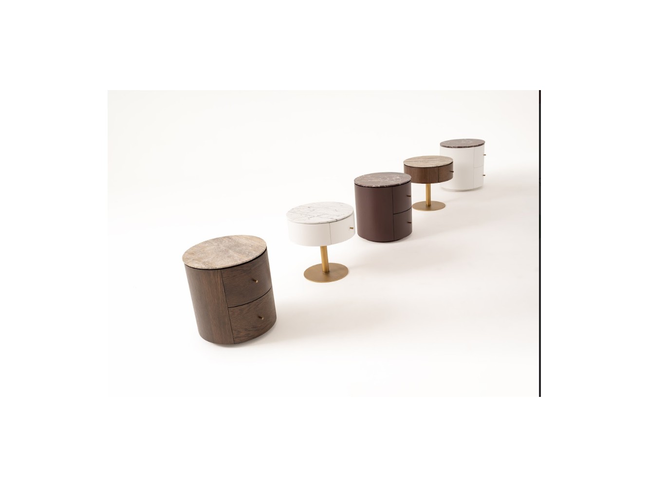 SOHO LACQUER NIGHT STAND WITH METAL LEGS