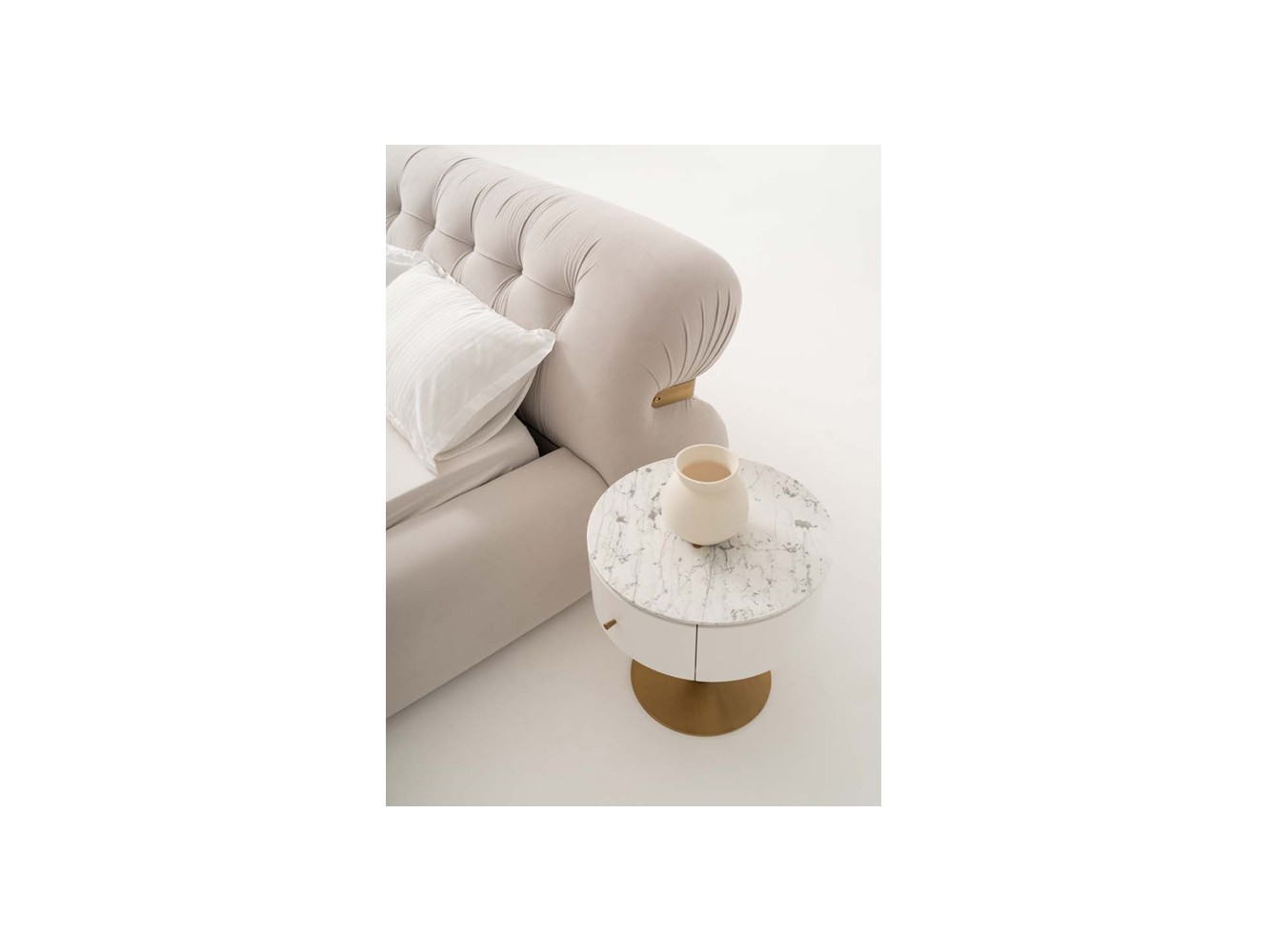 SOHO LACQUER NIGHT STAND WITH METAL LEGS