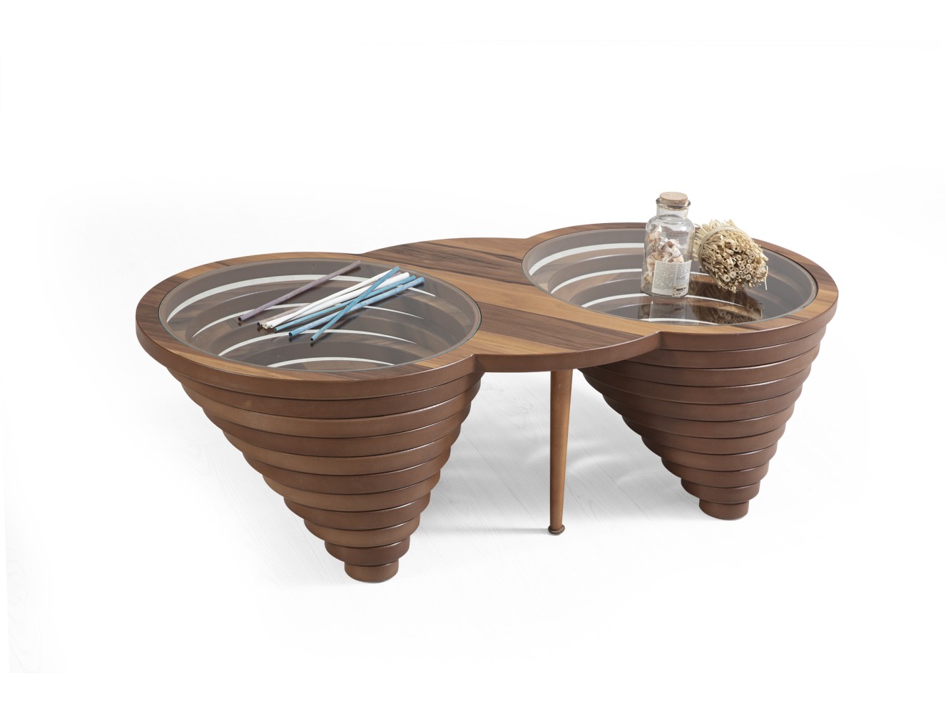 002 Walnut Clear Glass