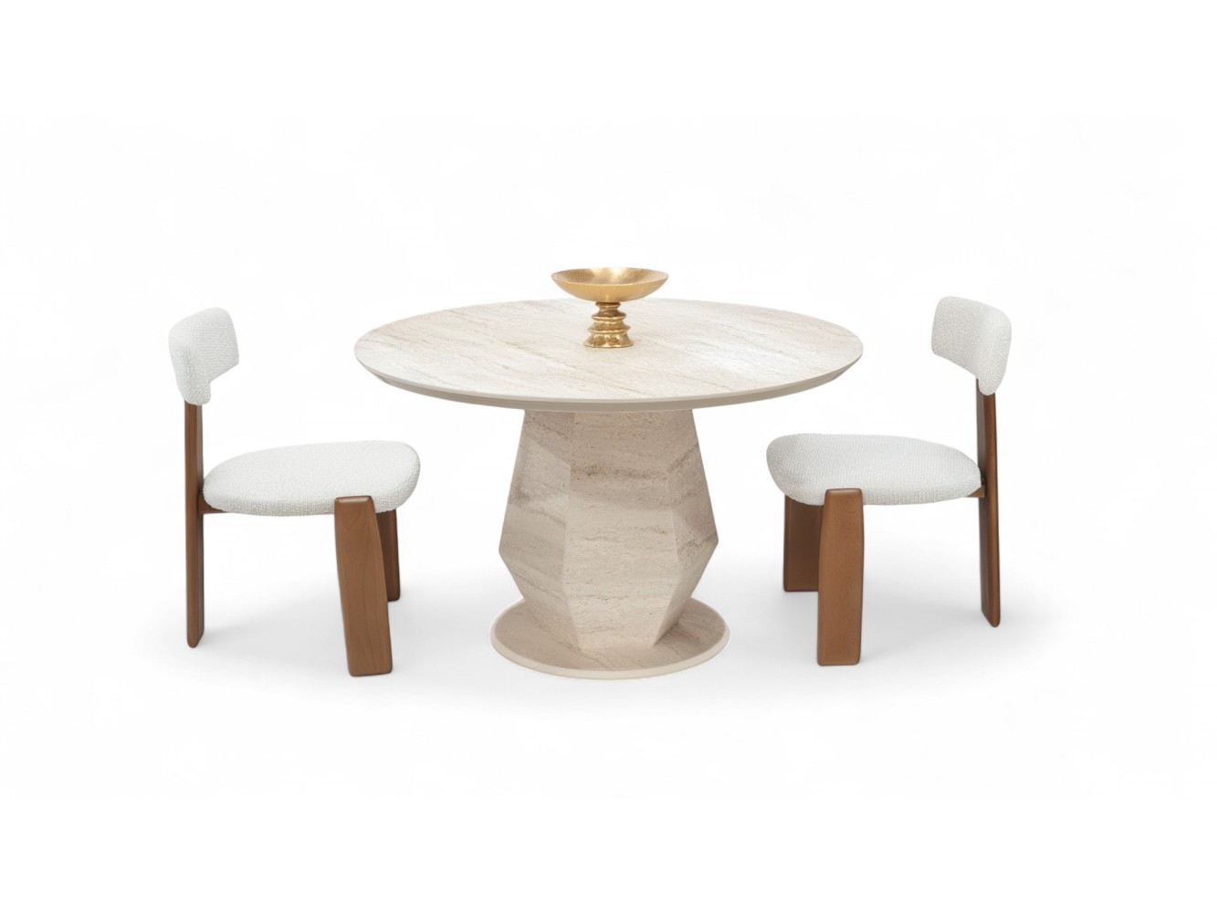 095 Travertine Dining Table