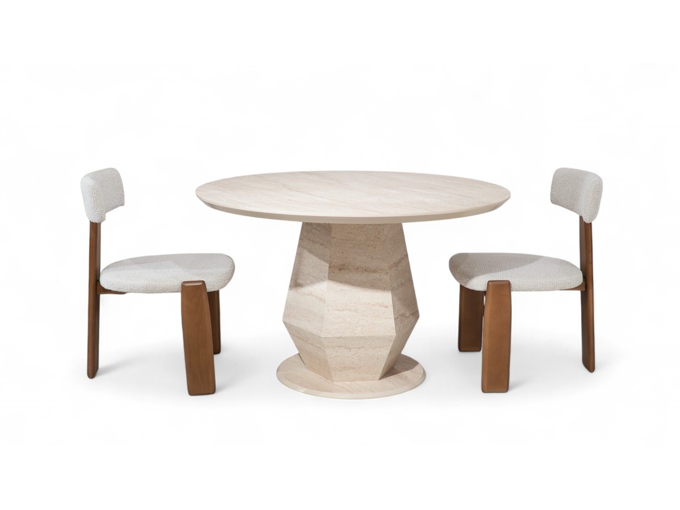 095 Travertine Dining Table