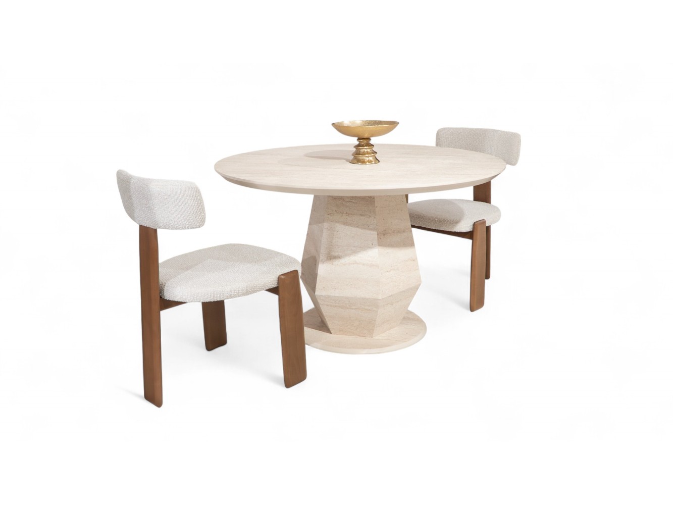 095 Travertine Dining Table