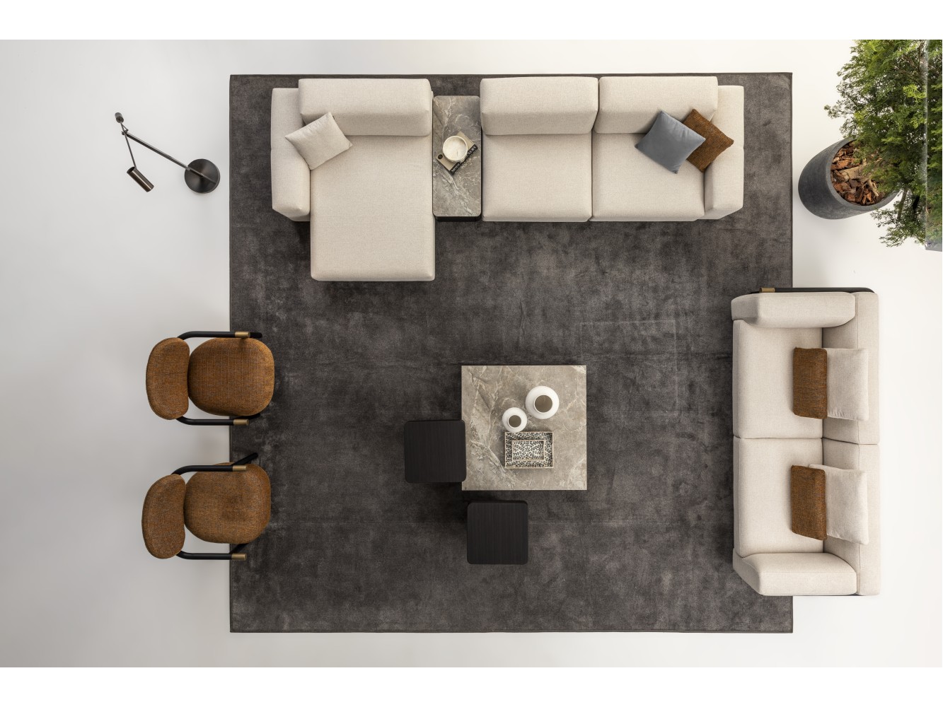 Napoli Corner and Roma Sofa Set