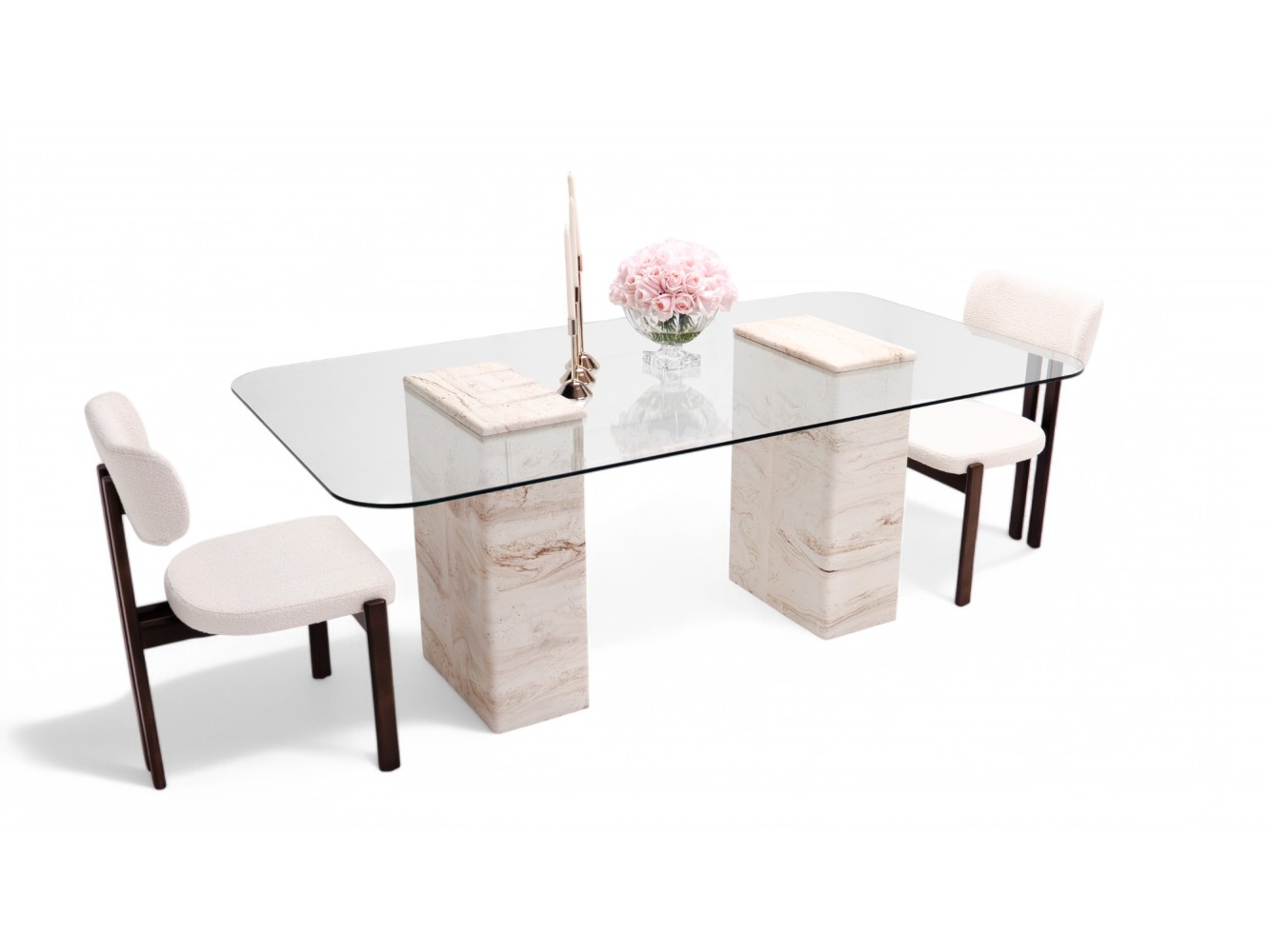 940 Travertine Dining Table
