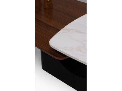 672 Walnut White Marble