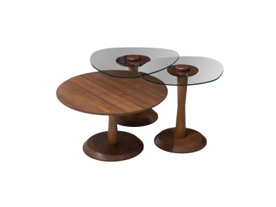 687 Walnut  Set Of 3