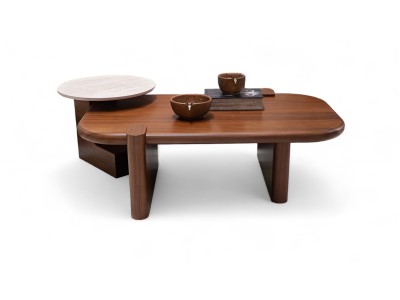 681 - 675 Walnut Travertine Set Of 2