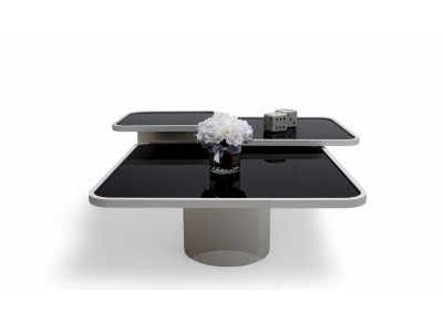 957 Moonstone Black Glass Set Of 3