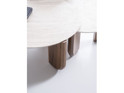 720 Walnut Travertine Set Of 3