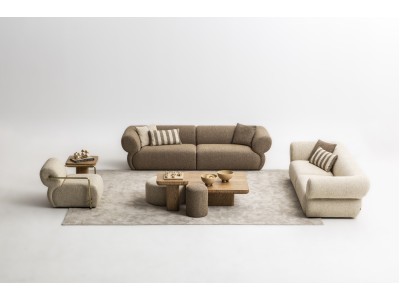 Puffy 4-3-1 Sofa Set