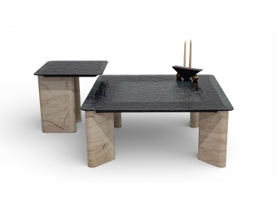 807 - 808 Travertine Set Of 2