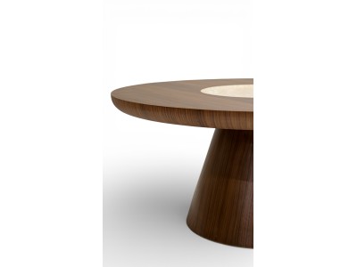 693 - 694 Walnut Travertine Set Of 2