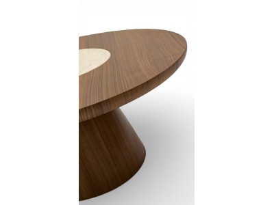 693 - 694 Walnut Travertine Set Of 2