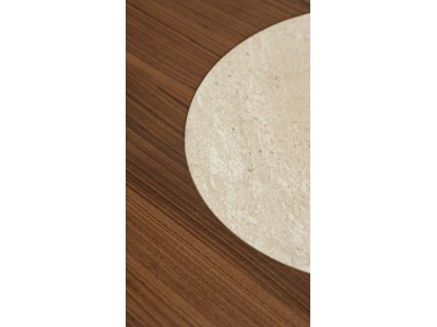 693 - 694 Walnut Travertine Set Of 2