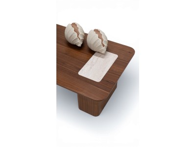 690 - 691 Walnut Travertine Set Of 2