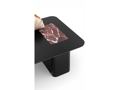 690 - 691 Black Oak Cherry Marble Set Of 2