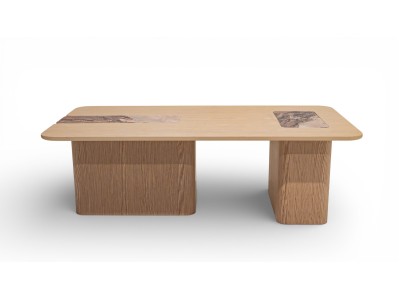 690 - 691 Light Oak Gaia Marble Set Of 2