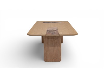 690 - 691 Light Oak Gaia Marble Set Of 2