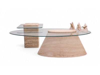 951 - 946 Travertine Set Of 2