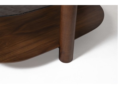 974 - 975 Walnut Bronze Fusion Glass Set Of 2