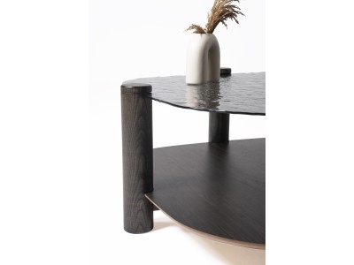 974 - 975 Van Gogh Smoked Fusion Glass Set Of 2