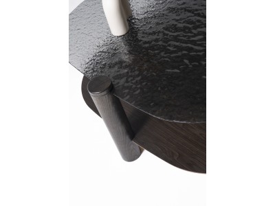 974 - 975 Van Gogh Smoked Fusion Glass Set Of 2