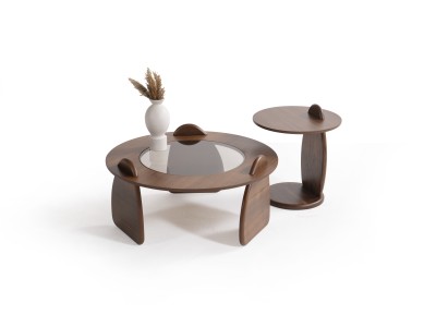087 - 088 Walnut Bronze Set Of 2